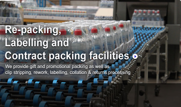 Park Logistics - Contract Packing in Nottingham, UK. Re-packing, Labelling and Contract packing facilities. We provide gift and promotional packing as well as clip stripping, rework, labelling, collation & returns processing.